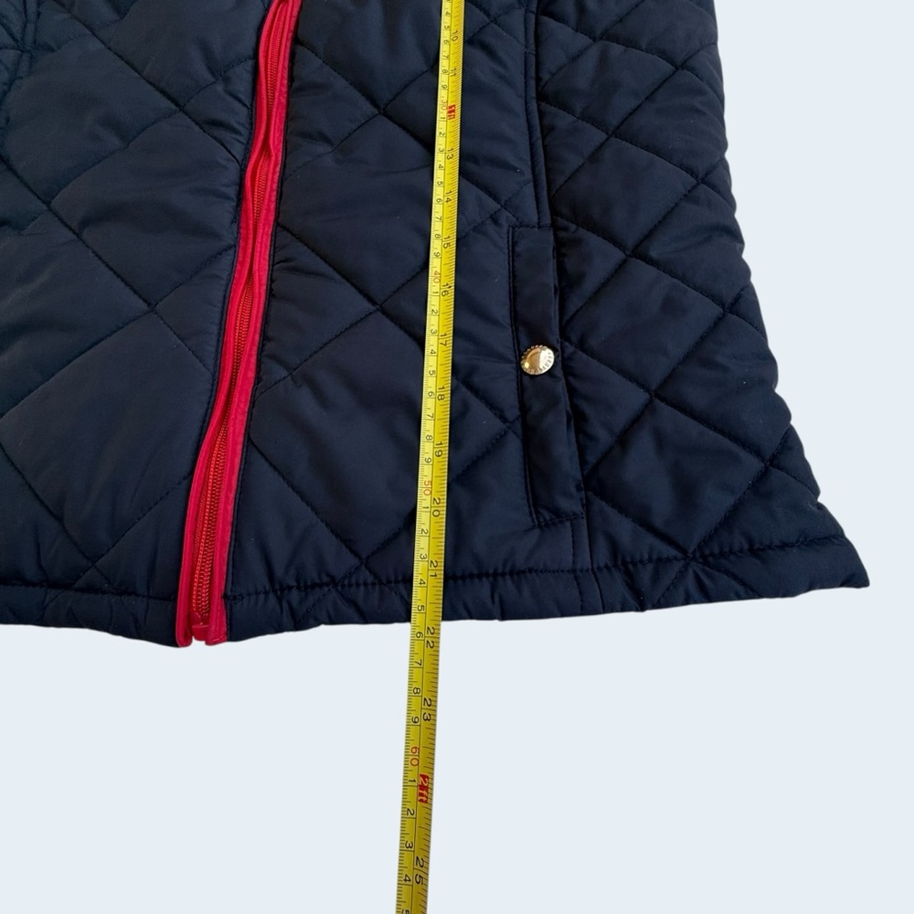 Lauren Ralph Lauren Black Quilted Vest with Red Trim - Picture 3 of 6